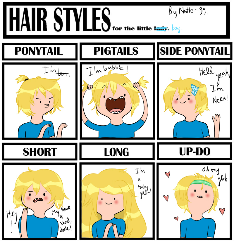 Hair style meme - Finn the human