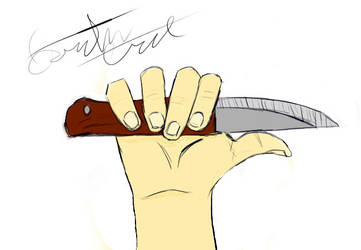 Hand Holding Knife