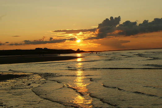 Bamburgh Castle At Sunset