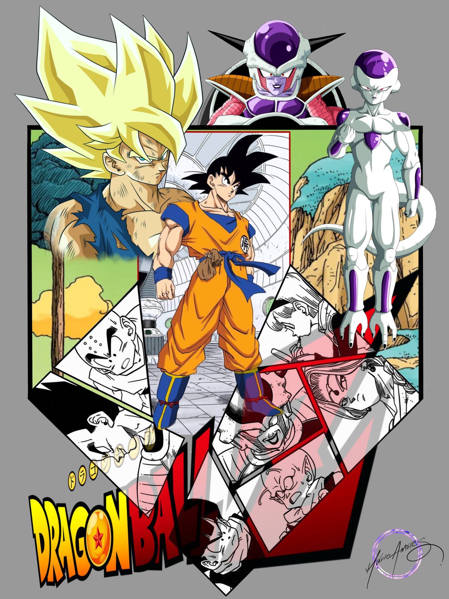 DRAGON BALL Z SAYAJINS Photo frame effect