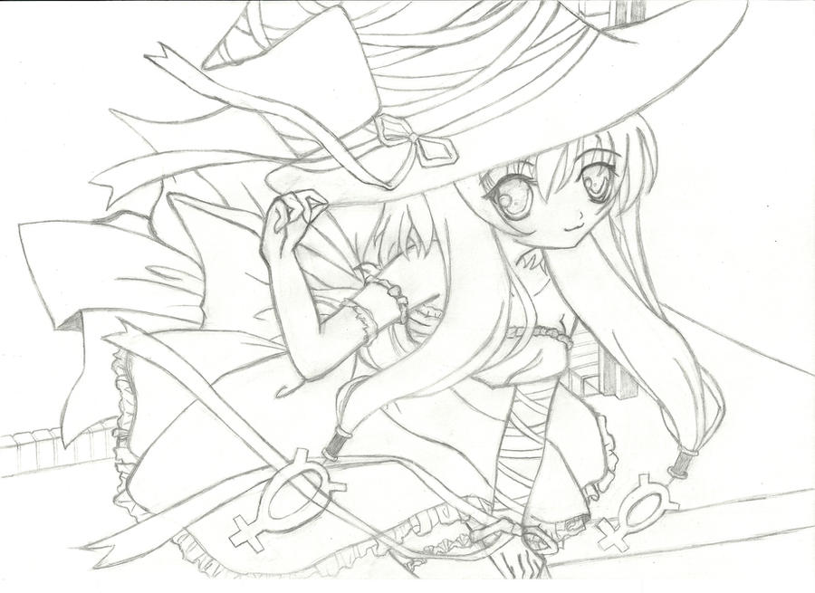 Cute Anime Witch Girl by ZippyatDA on DeviantArt