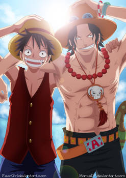 One Piece: Luffy y Ace - Collab