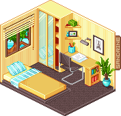 Isometric bedroom