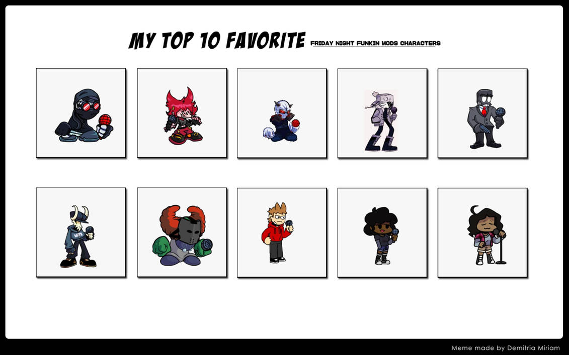 my favourite fnf Mod Characters by xxredgcienginexx on DeviantArt