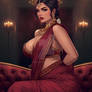 Red Saree Palace Anime