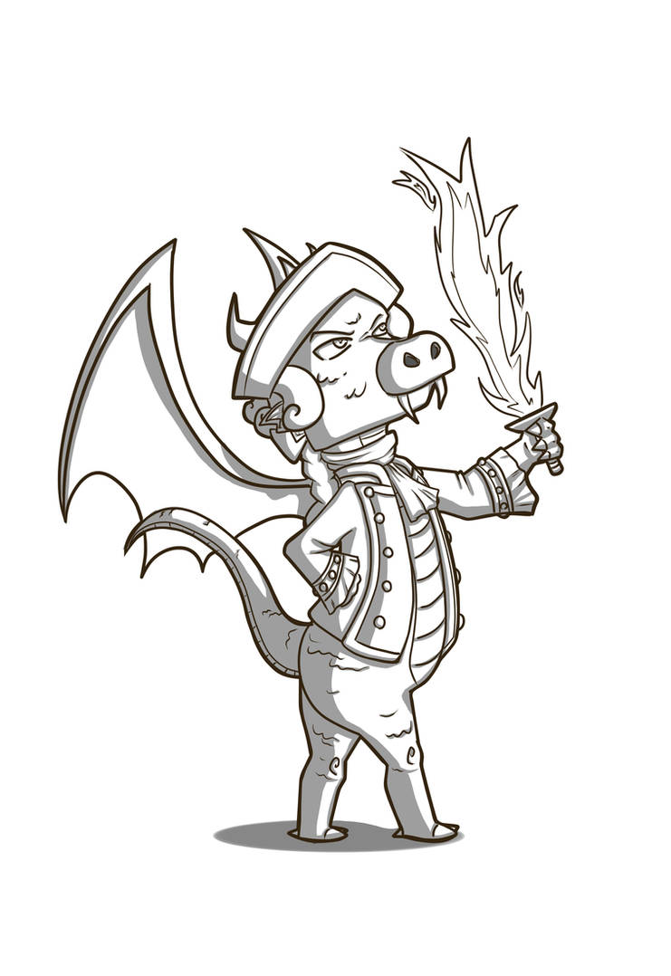 Commodore Ragon Commodore Dragon Lineart+Shadows by AceMcCloudy on DeviantArt