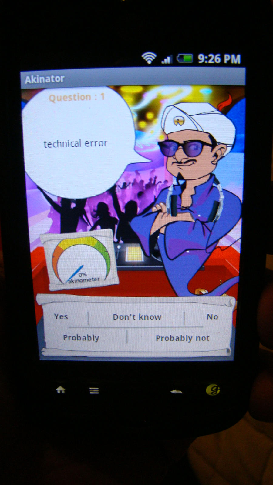 Fail. Akinator