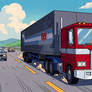 Sailor moon Driving Optimus.