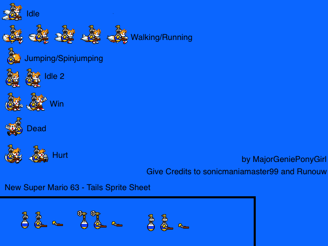 New Super Mario 63 Tails Sprite Sheet By Majorgenieponygirl75 On Deviantart New Super Mario 63 Tails Sprite Sheet By Majorgenieponygirl75 On Deviantart