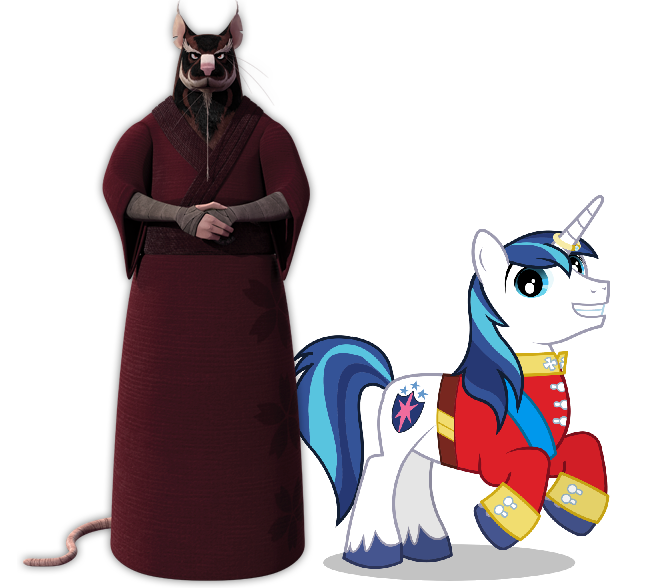 Splinter and Shining Armor by MajorGeniePonyGirl75 on DeviantArt