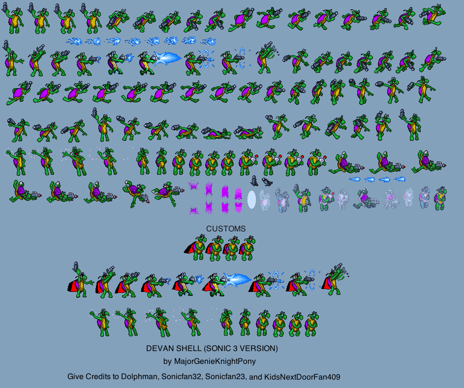 Devan Shell Sprite (Sonic 3's Version) by MajorGeniePonyGirl75 on ...