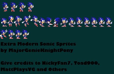 Modgen Modern Sonic V2 Sprites by MarianHedgehog on DeviantArt