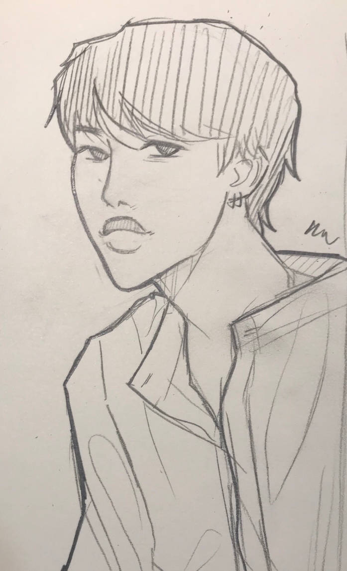 Jimin sketch by TypicalArtGirl on DeviantArt