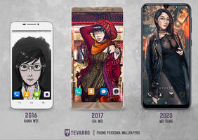 Phone Personas - Art Style Evolution by Tevarro