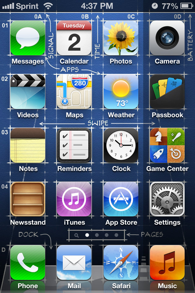 iPhone 4, iOS 6 Blueprint Screenshot (640x960) by Nikolia982003 on  DeviantArt