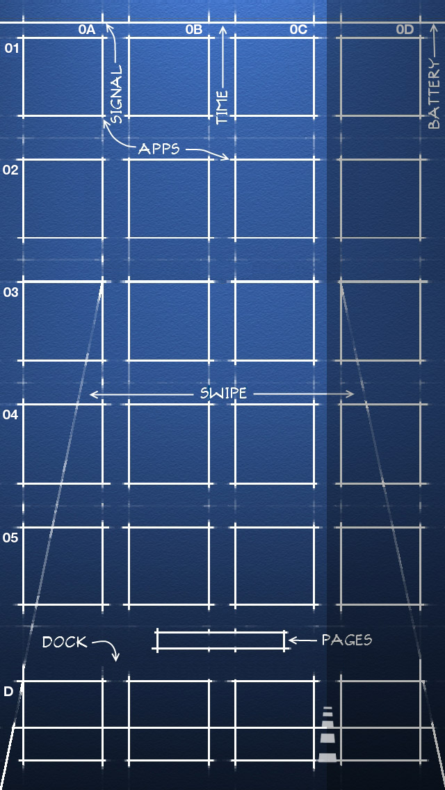 iPhone 5/S, iOS 7 Blueprint Wallpaper (640x1136)