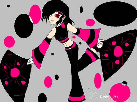 Pink and Black Anime girl