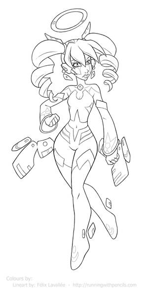 Lucifer lineart to colour