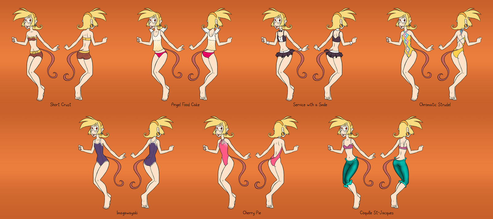 Swimsuit designs: Croissant