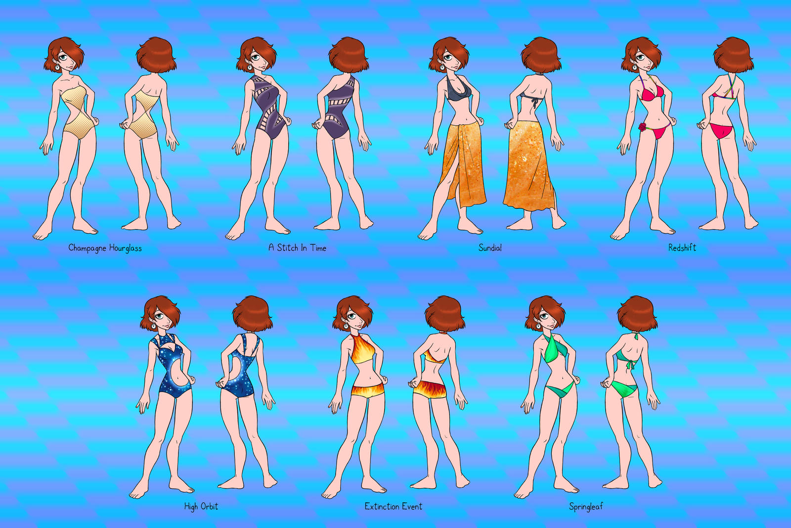 Swimsuit designs: Clockgirl