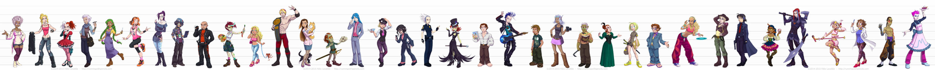The Flaky Gene: Line-up by falingard The Flaky Gene: Line-up by falingard