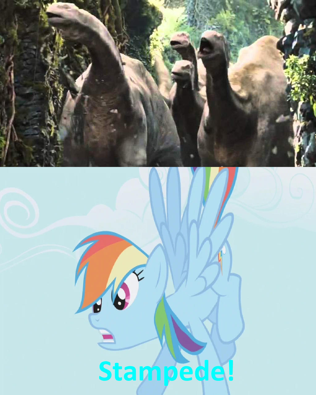 Brontosaurus Run Rainbow Dash Gives A Brontosaurus Stampede Alert by Leviarex on DeviantArt