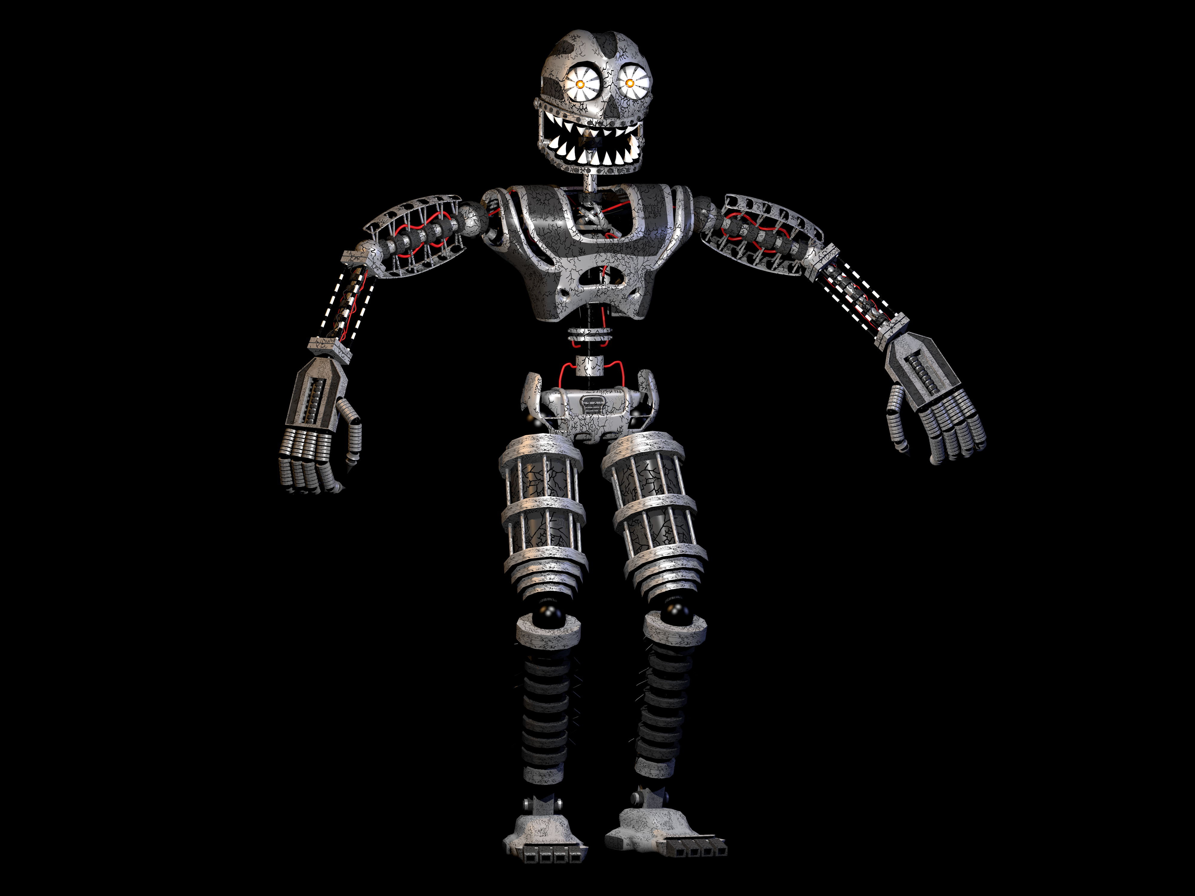 Endo Nightmare Fnaf Deviantart V1 Characters Robots 
