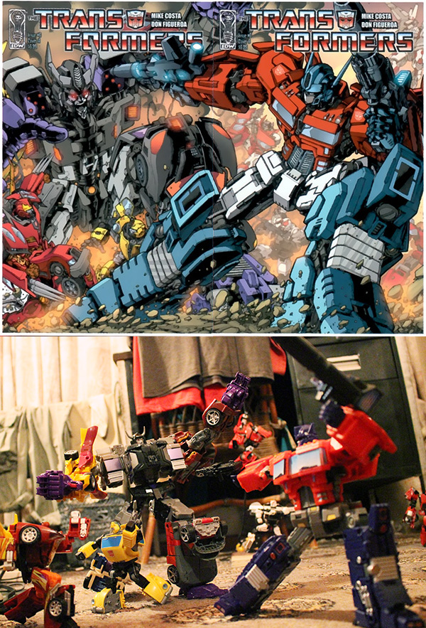 Autobots vs Menasor Reenactment