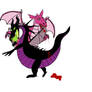 Dragon and Maleficent dragon fighting