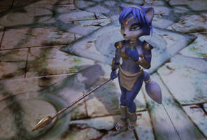 Blender - Krystal Star Fox Adventures by hallowedgal