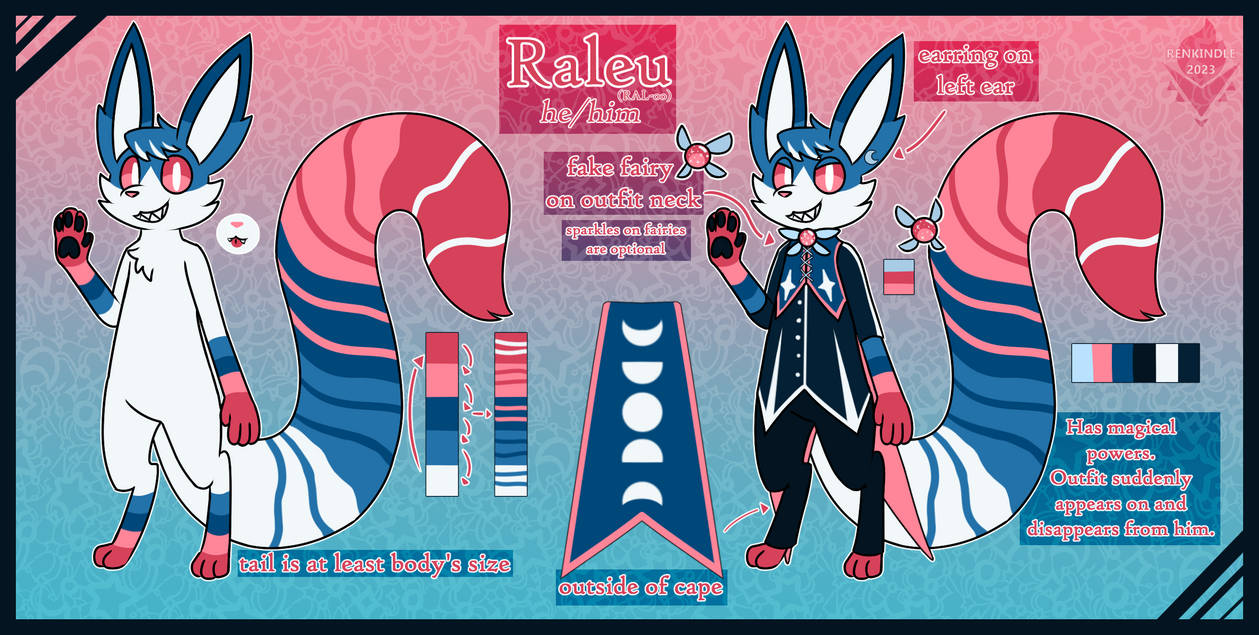 Raleu Ref Sheet by Renkindle on DeviantArt