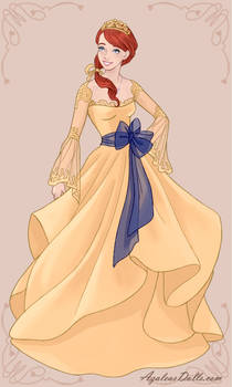 Anastasia in her dream gown.