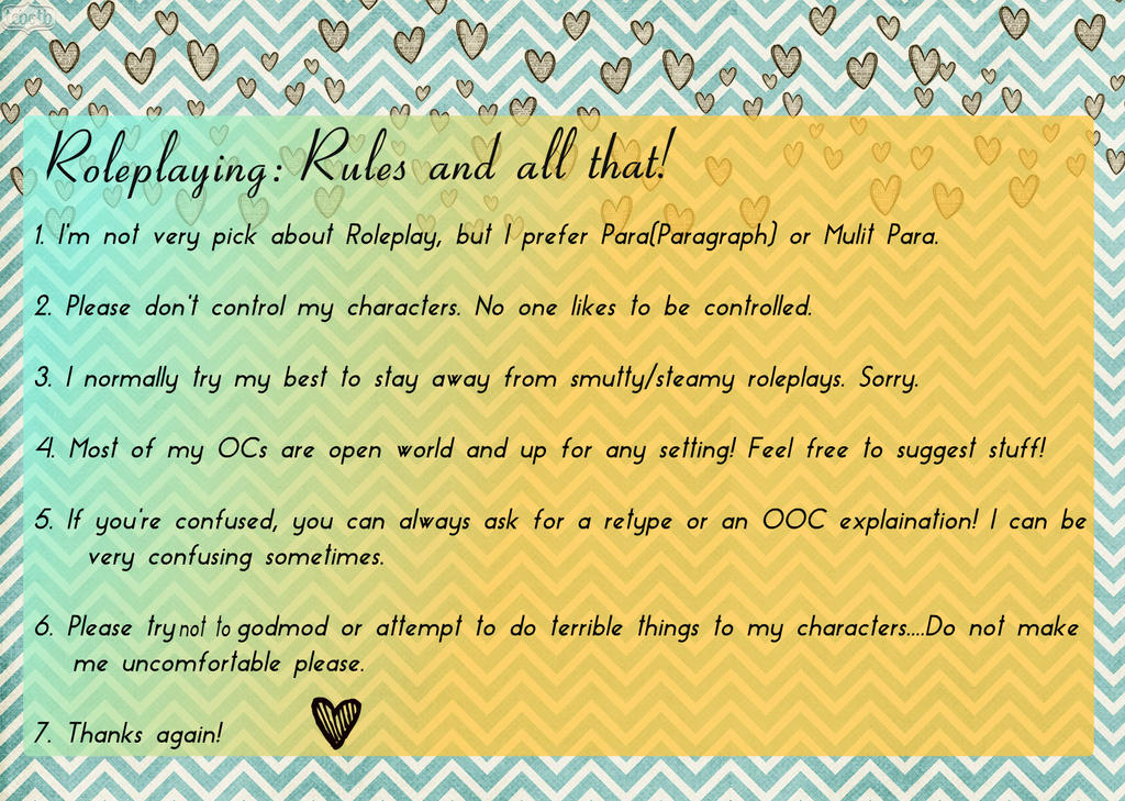 Roleplay Rules by Soleiana on DeviantArt
