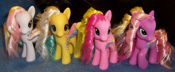 G1 to G4 Rainbow Curl Custom Ponies - Group Shot