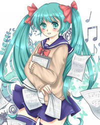 Vocaloid : Music lesson by AmiMochi