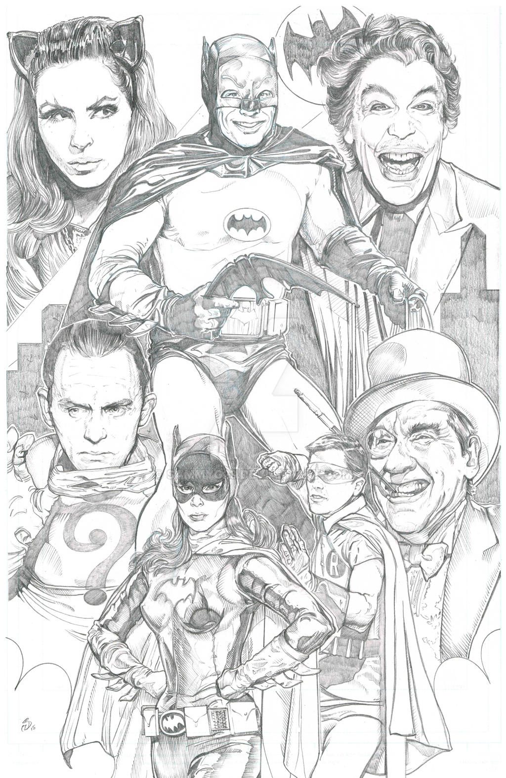 BATMAN 66 finished pencils by Sammy Gomez