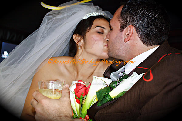 lovebirds in the limo