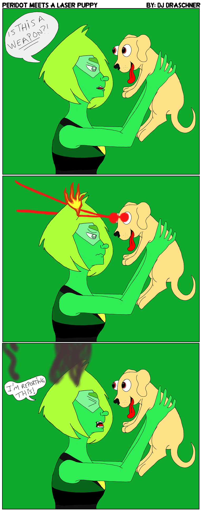 Peridot Meets a Laser Puppy