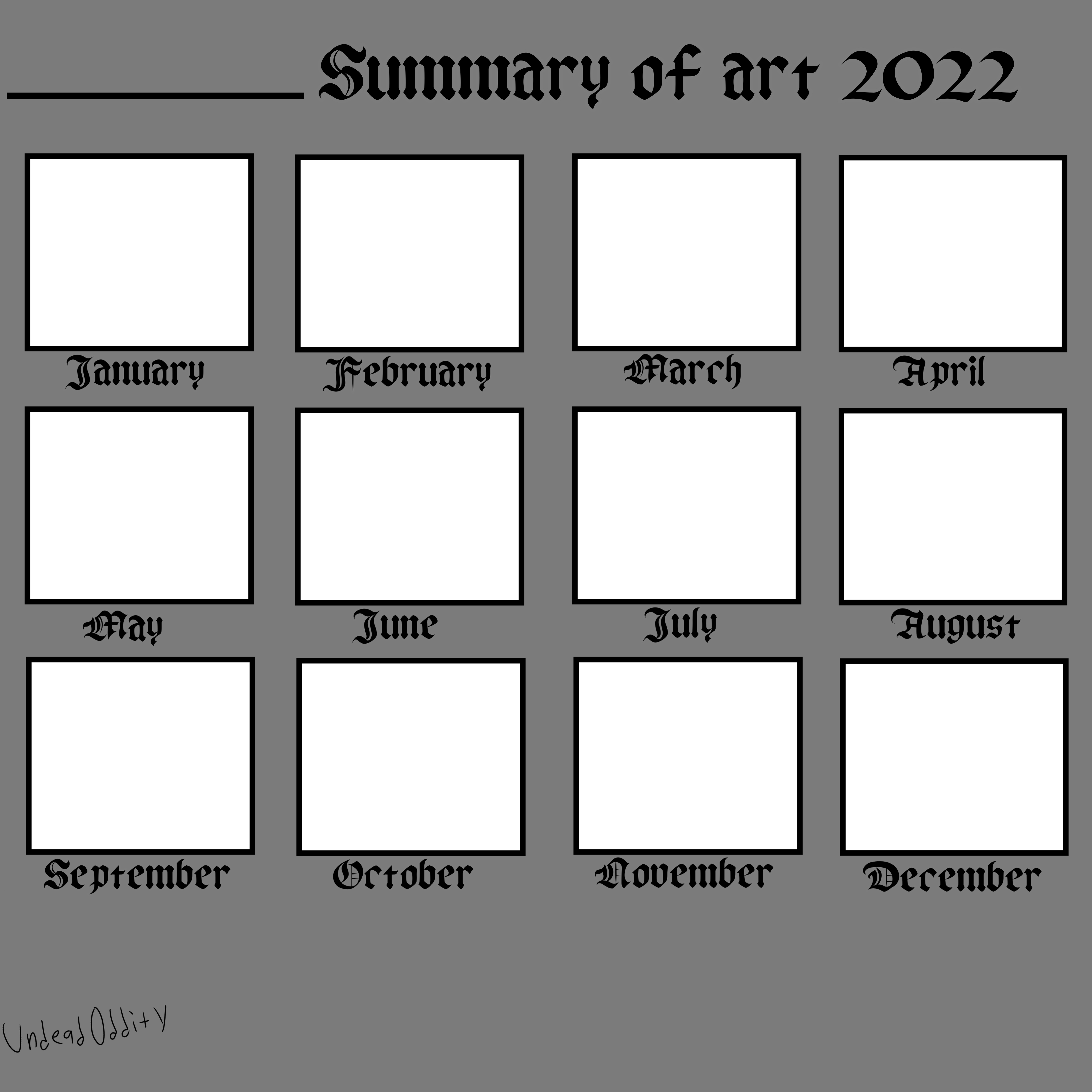 Art summary of 2022 template by Undead0ddity on DeviantArt