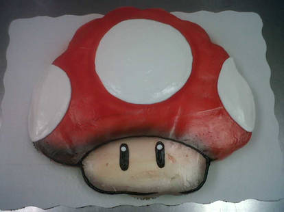 Toadstool Cupcake Cake-Mario