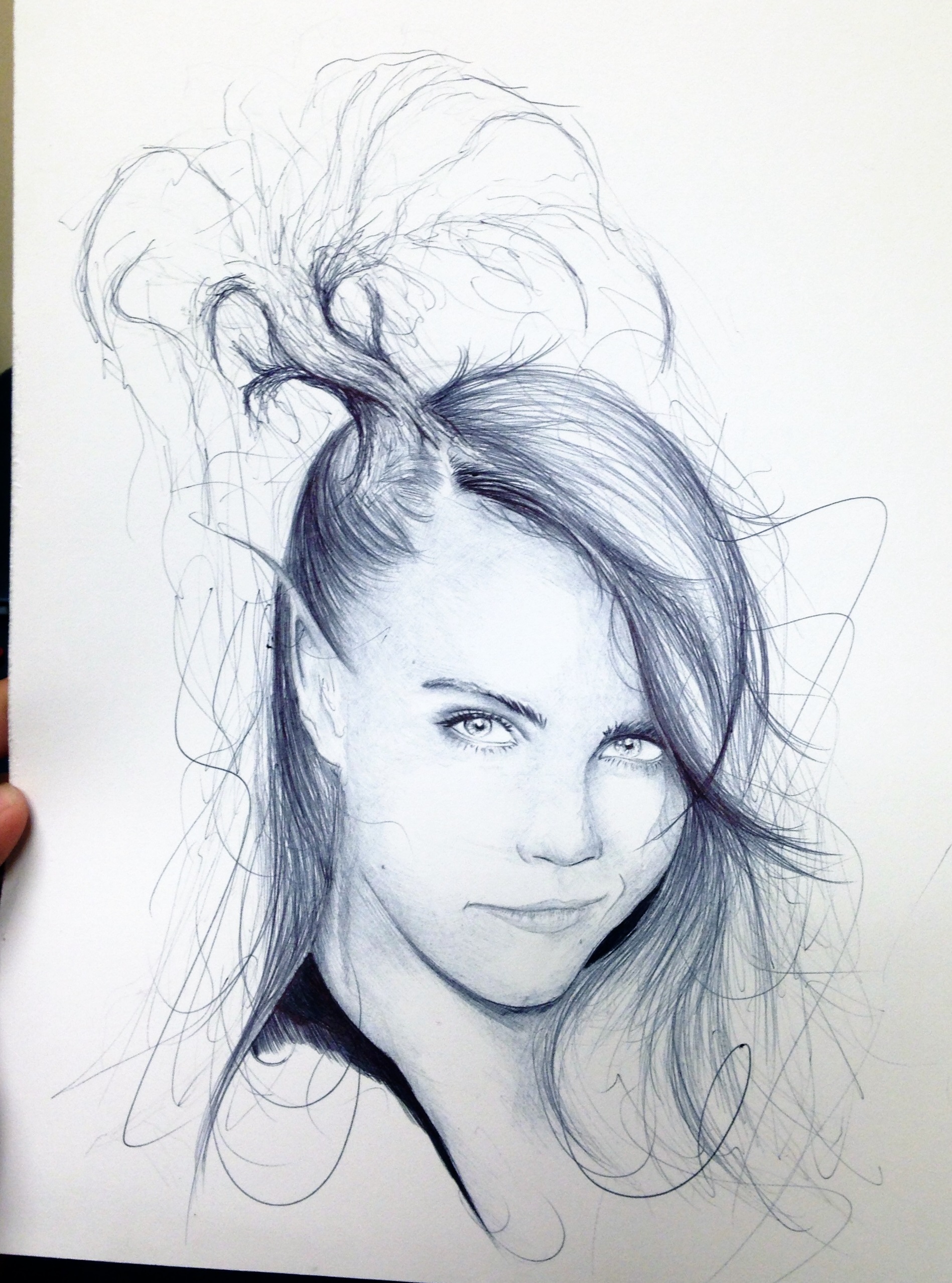 Fast Cara Delevingne Ballpoint pen Sketch