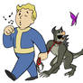 Vault boy and his little pet