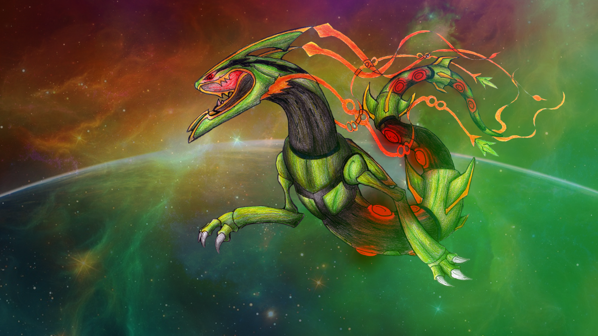 Awesome Mega Rayquaza fan art - post - Imgur