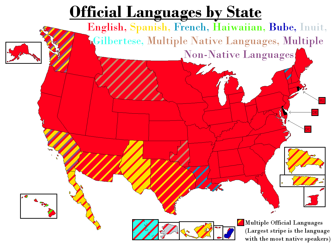 English Official Language Map
