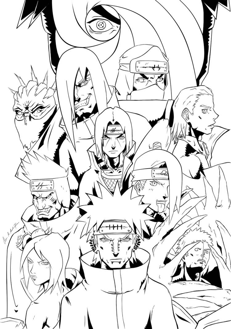 Akatsuki Lineart by WosukoSan on DeviantArt
