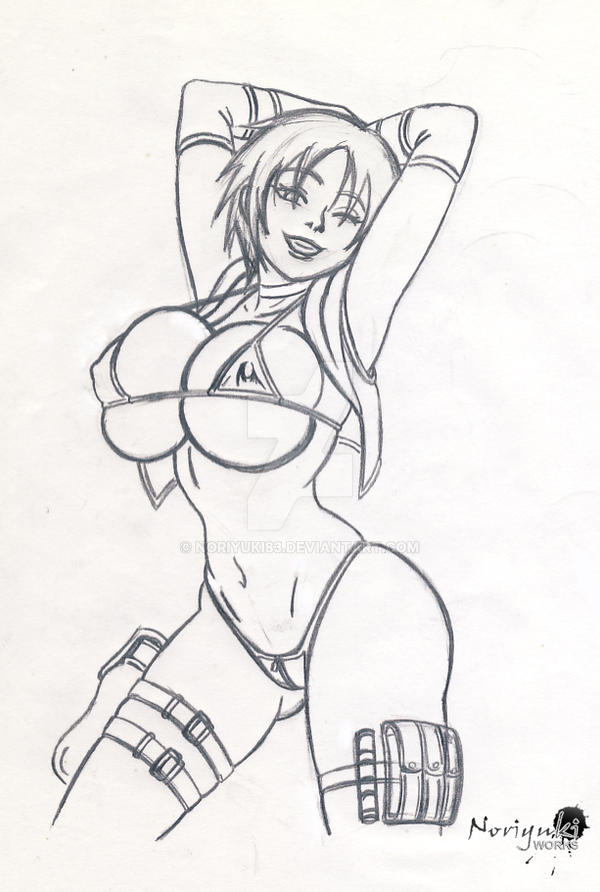 Sketch: OC Yukino pin-up style