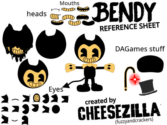 Bendy Reference Sheet By FuzzyandCrackers On DeviantArt