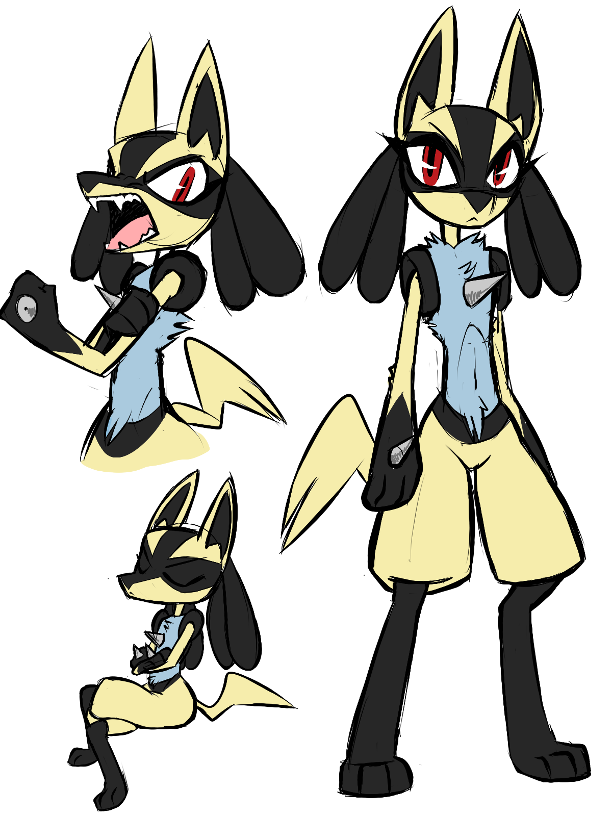 Shiny Lucario (My Version) by Lasercraft32 on DeviantArt