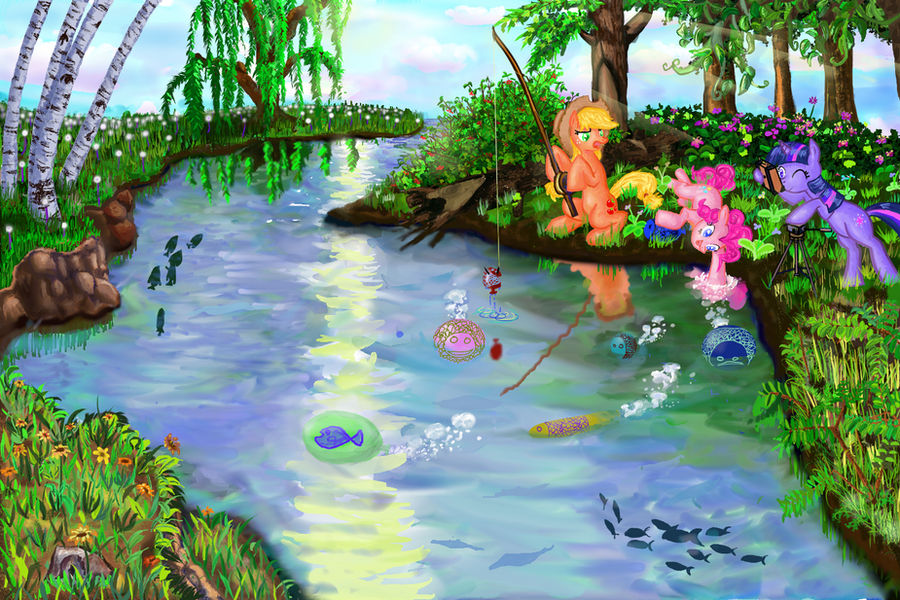 Deviantart Mlp Fish My Little Pony Fishing by Rosemary-Thyme on DeviantArt