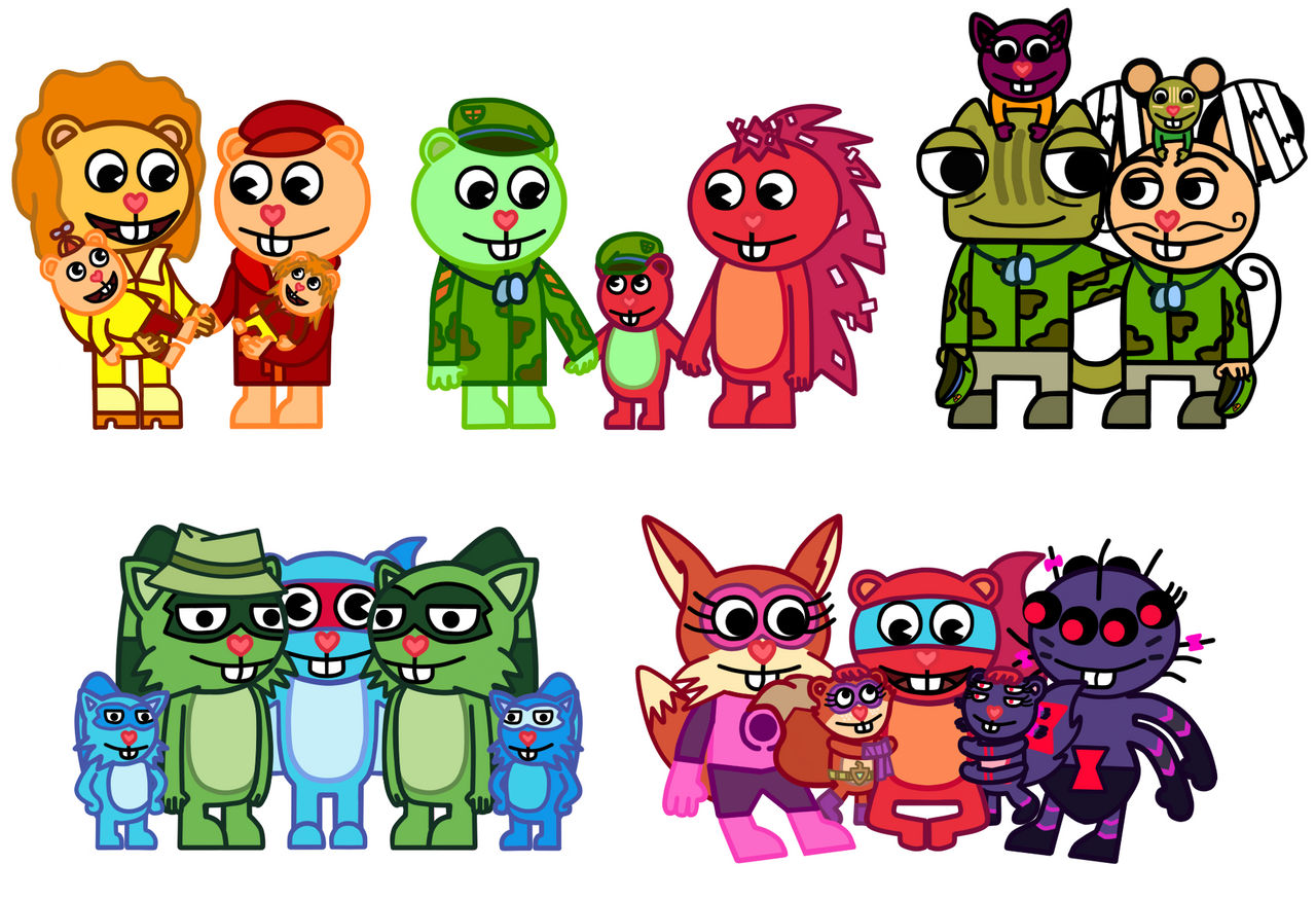 Happy Tree Friends Five Families by ameth18 on DeviantArt